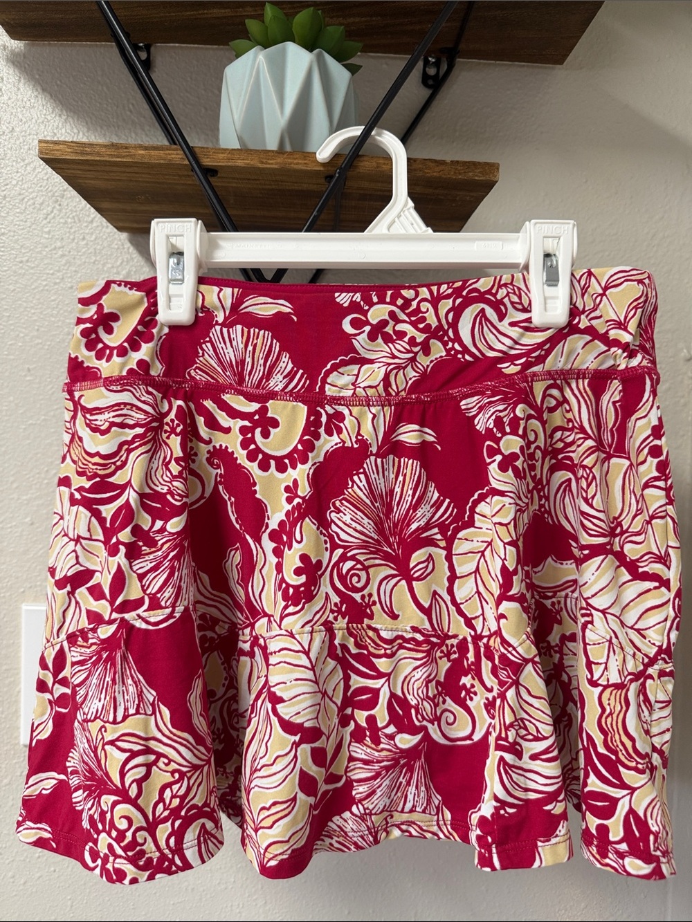 Lilly Pulitzer Pink and Cream Floral Circle Skirt